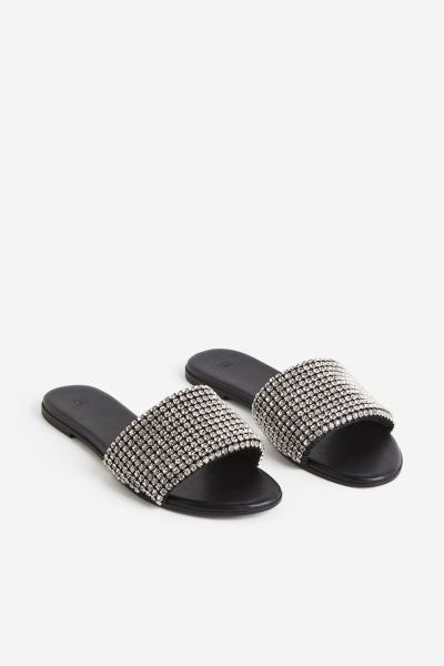 Rhinestone-embellished slides | H&M (UK, MY, IN, SG, PH, TW, HK)