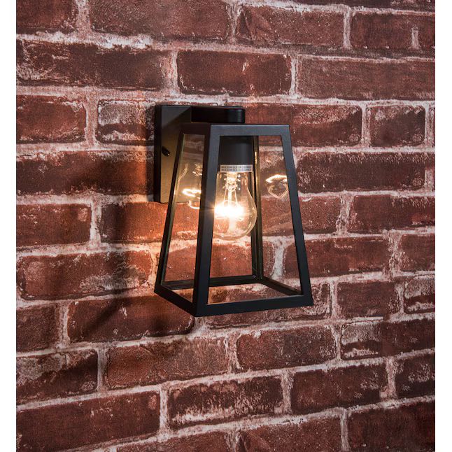 Project Source 2-Pack 2-Light 8.5-in Black Outdoor Wall Light | Lowe's