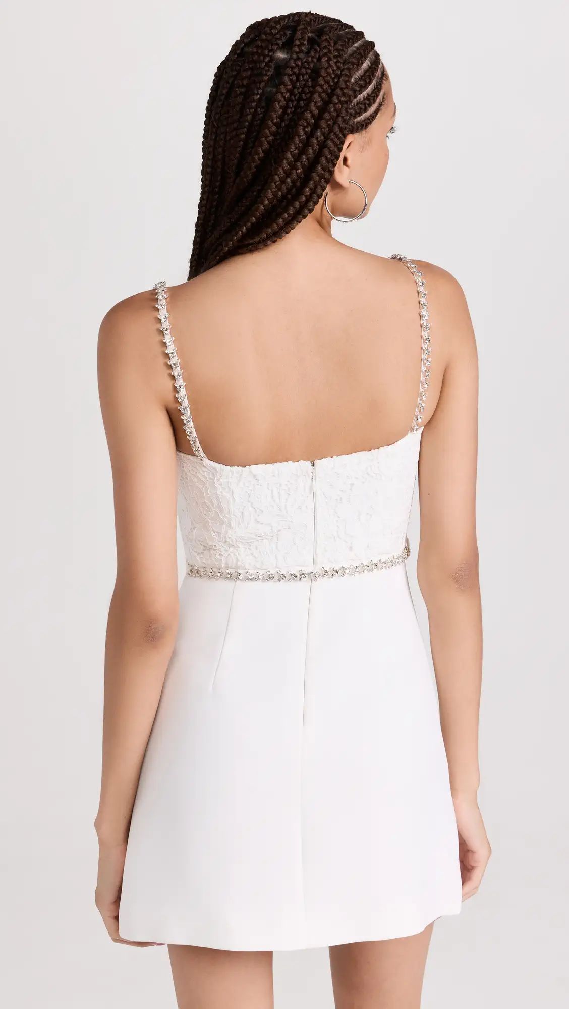 White Lace Bodice Mini Dress | Shopbop