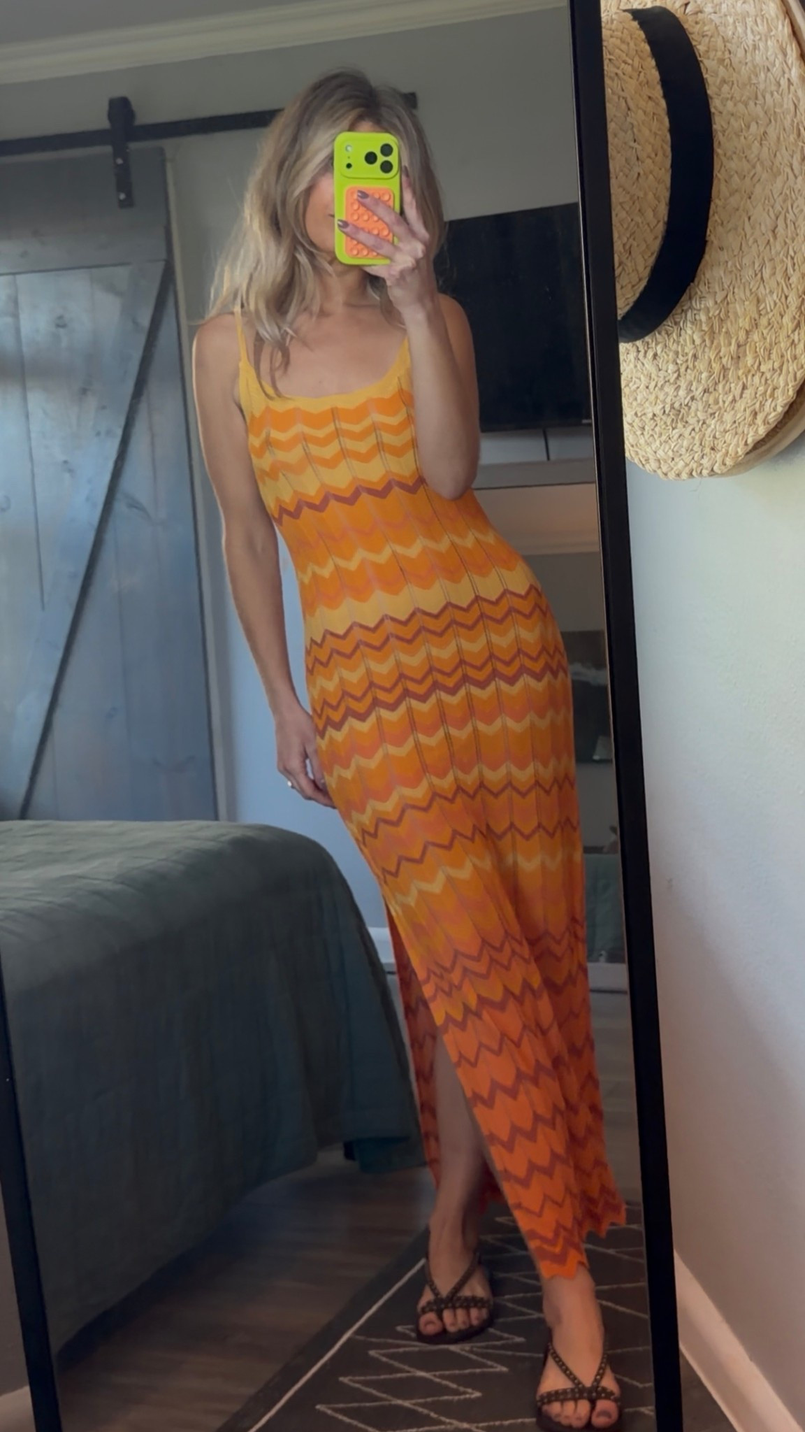 slinky & sexy 🧡 love this sunset-toned cover up / day dress! I’m in a size small ✌🏽✨ #resortwear #swimsuitcoverup #beachwear #daydress #bohostyle 

#LTKOver40 #LTKSwim #LTKSpringSale