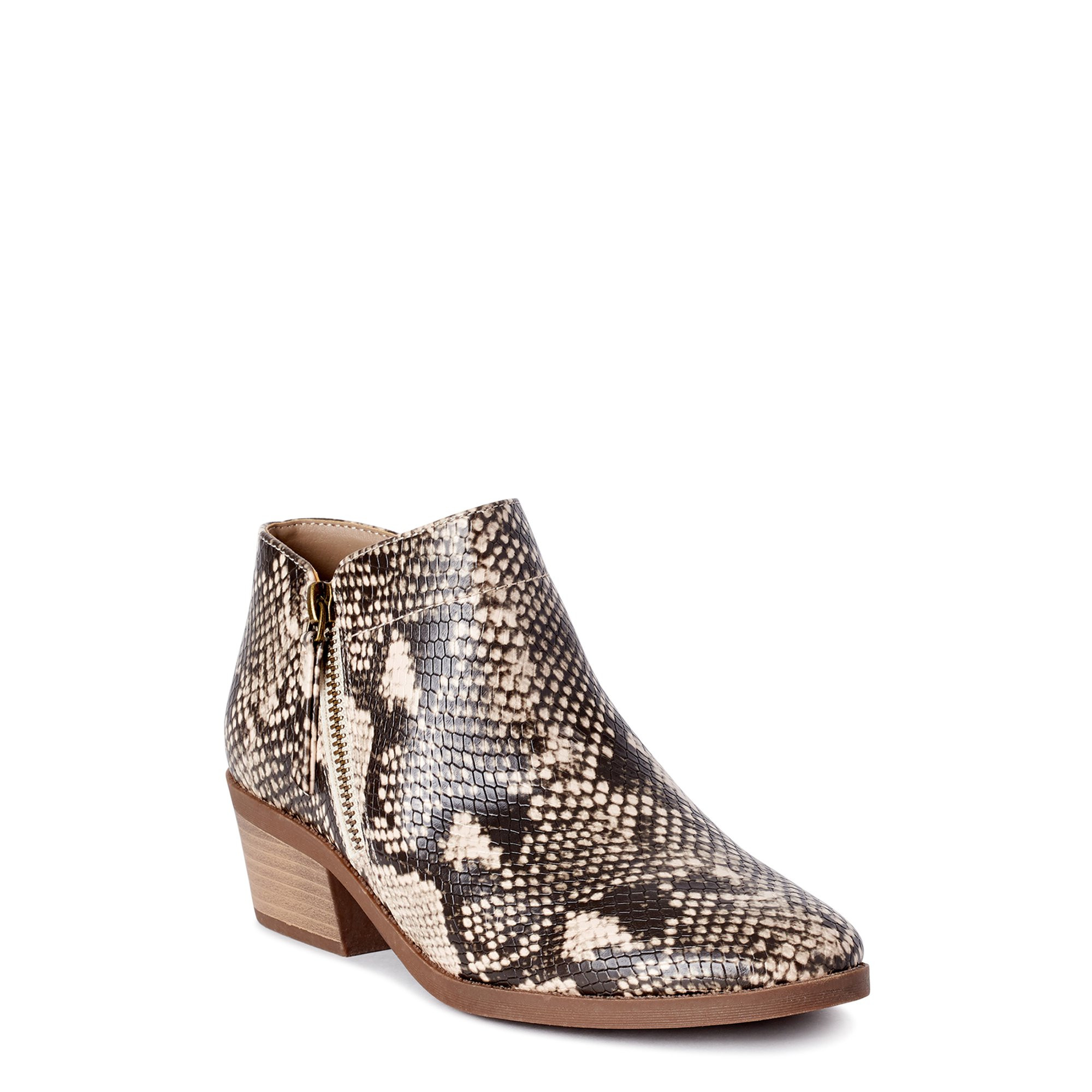 Time and Tru Zipper Bootie (Women's) | Walmart (US)