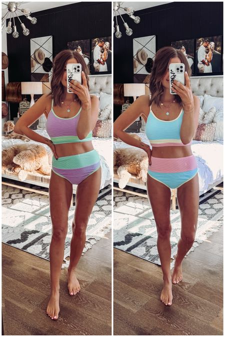 my favorite pink lily swimsuits! fit and feel so comfortable. true to size. wearing a size small in both top and bottom with full coverage! AMBER20 for 20% off 

#LTKSeasonal #LTKfindsunder50 #LTKswim