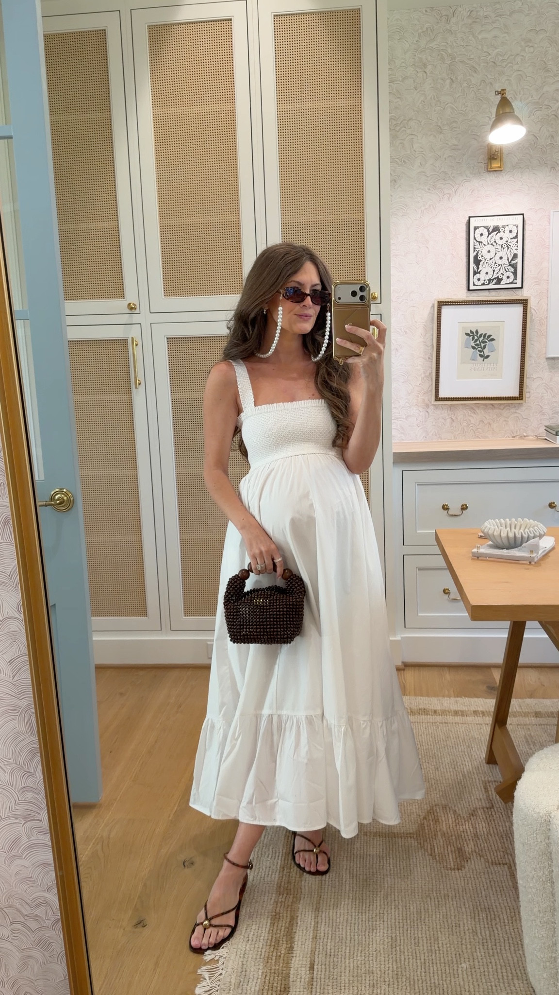 Today’s outfit! 🤍✨ this dress actually converts to a skirt! Sized up one size for pregnancy. 

#LTKdayinmylife #LTKmomlife #LTKBump