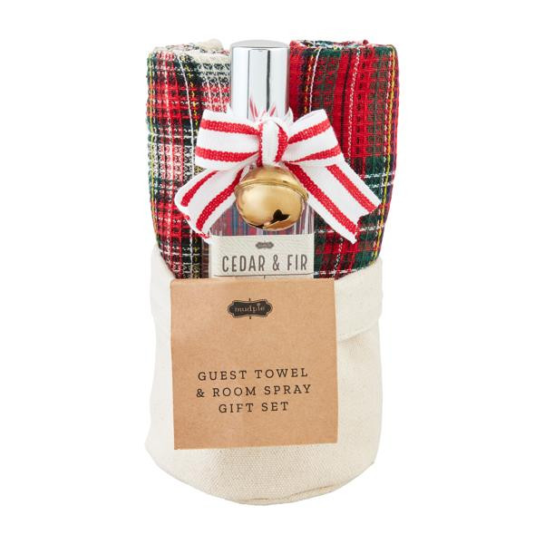 Tartan guest towel & room spray set | Mud Pie