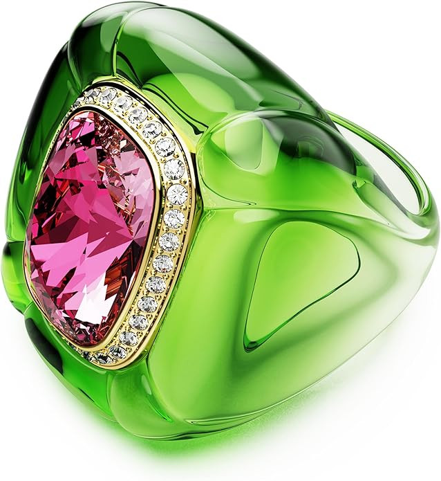 Swarovski Dulcis cocktail ring, Cushion cut, Pavé, Multicolored, Size 6 3/4 | Amazon (US)