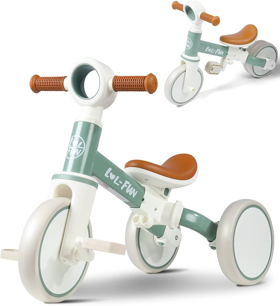 LOL-FUN Tricycle for Toddlers 1-3 Years Old Boys Girls Toy, 4 in 1 Baby Balance Bike for 1 2 Year... | Amazon (US)