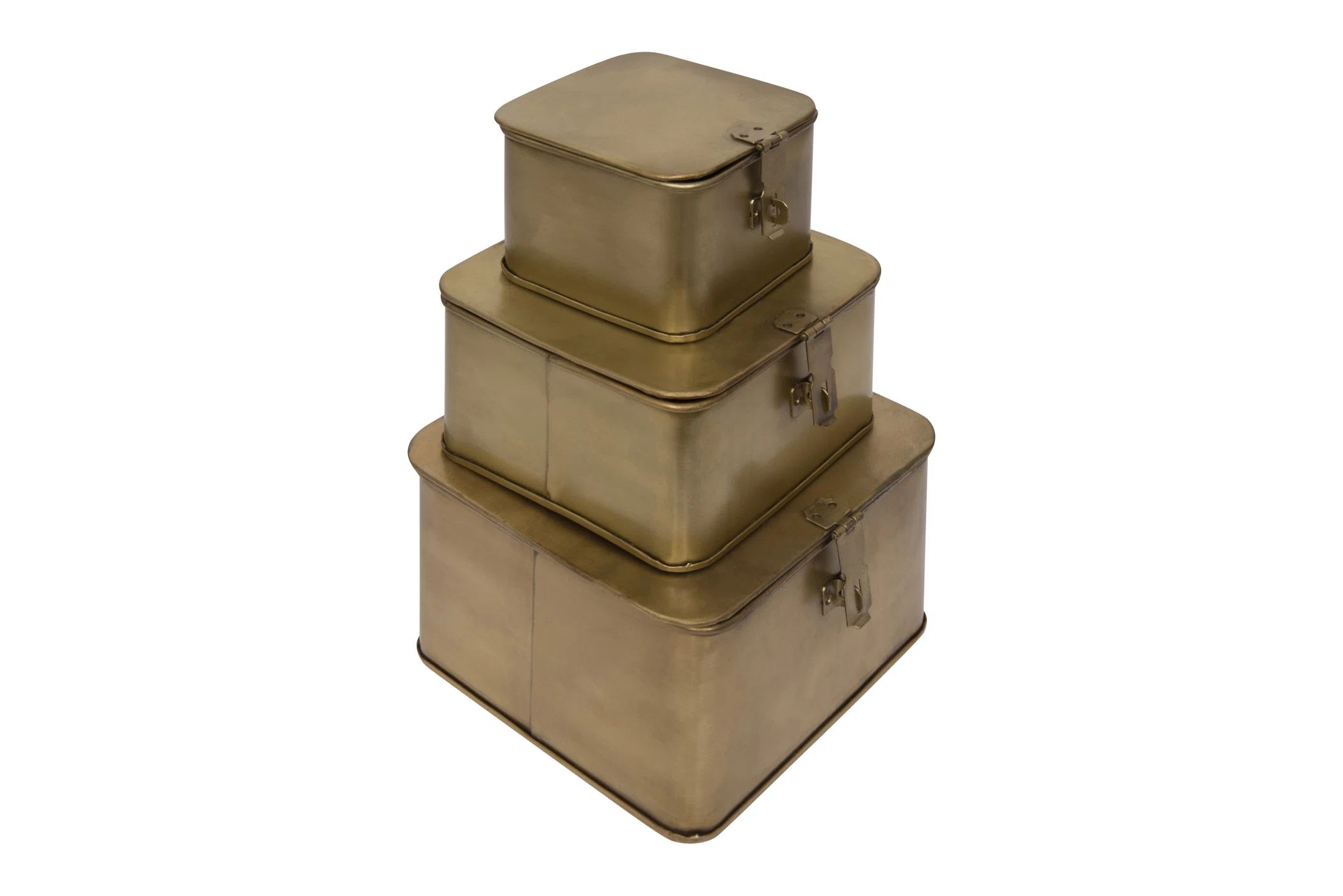 Lesli Square Decorative Metal Boxes with Lid | Wayfair North America