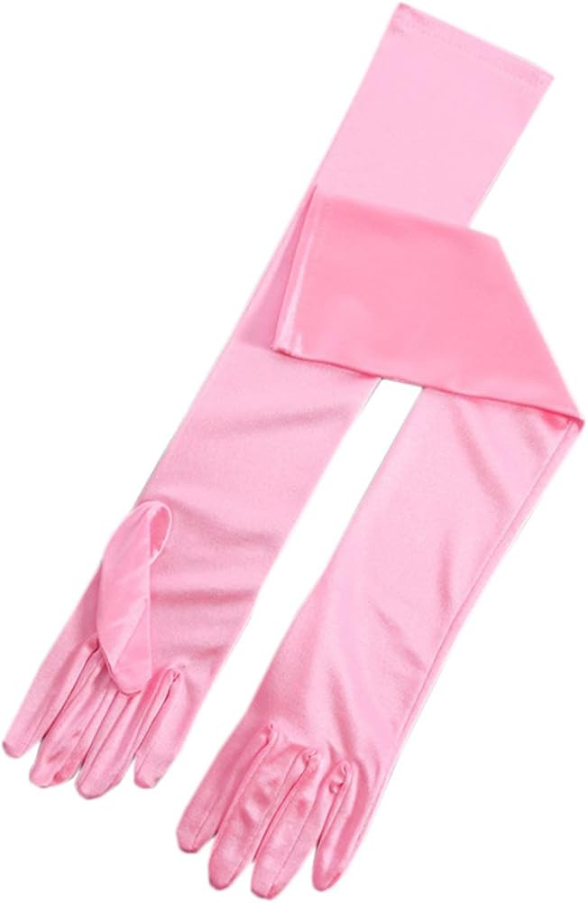 BlackSunnyDay Women's 1920s 19" Elbow Length Long Satin Gloves for Opera Party Bridal Wedding Dan... | Amazon (US)