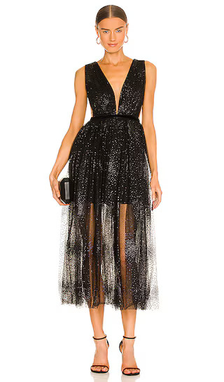 Heather Tulle Dress in Black | Revolve Clothing (Global)