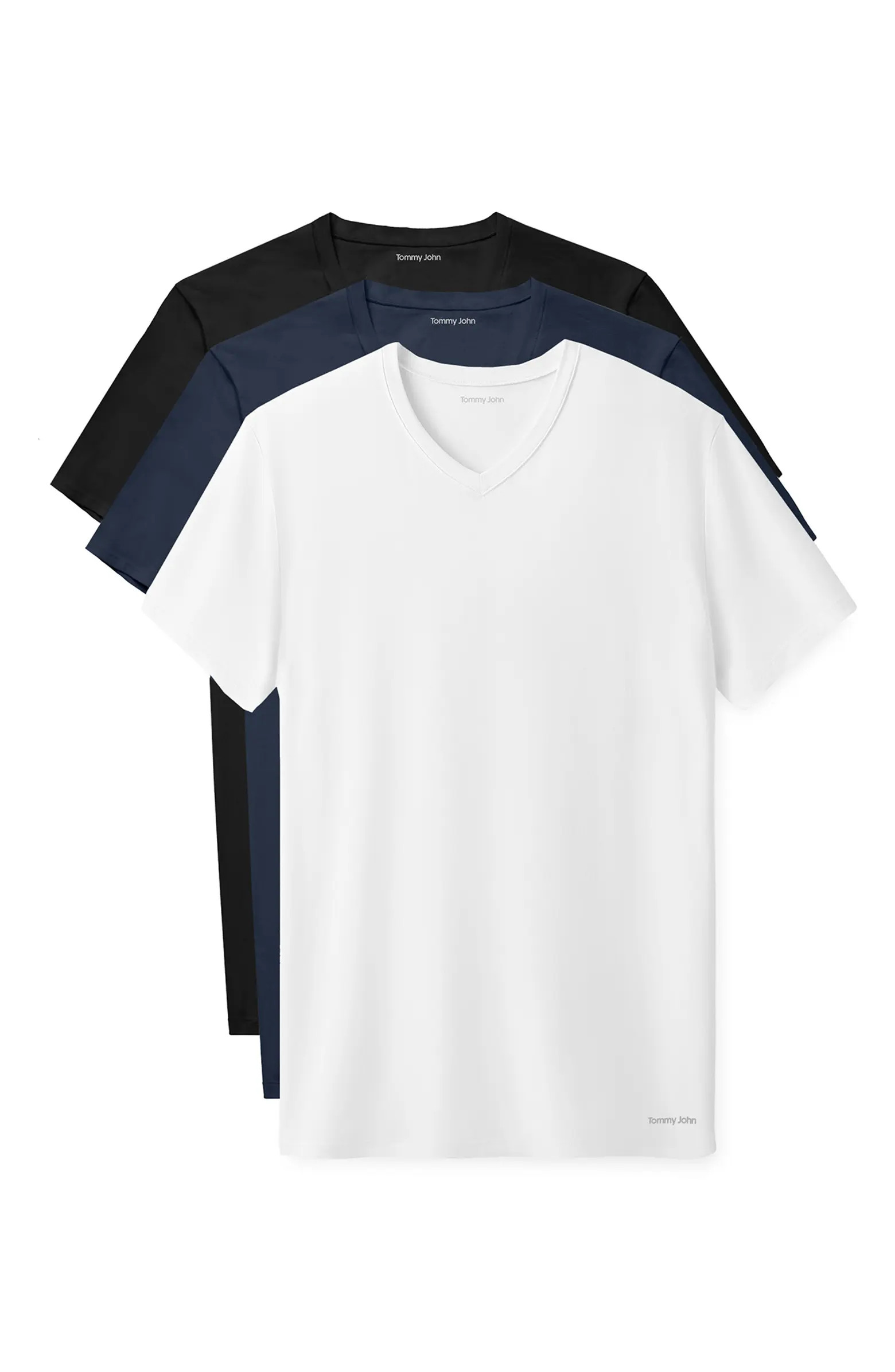 3-Pack Second Skin Stay Tucked V-Neck Undershirts | Nordstrom