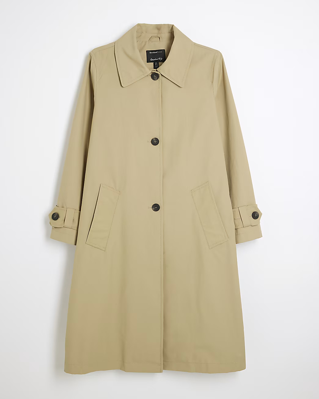 Beige Single Breasted Trench Coat | River Island UK & IE