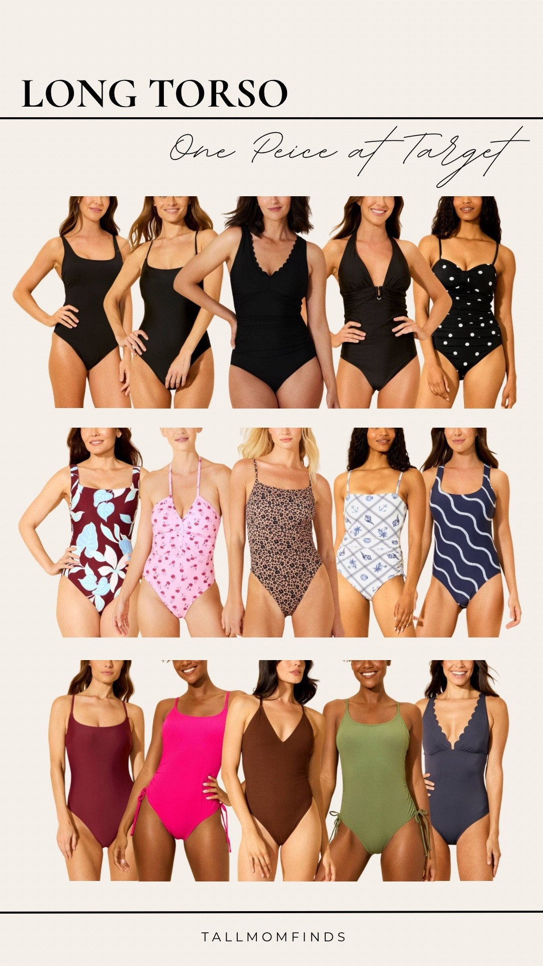 Long torso gals, this one’s for you! My favorite one-piece swimsuits that actually fit without the awkward pull or bunch! 

From bold prints to classic solids, sleek styles to fun cutouts, these flattering fits come in every color, style, and pattern you could want!

#LTKSwim #LTKFindsUnder50 #LTKTall