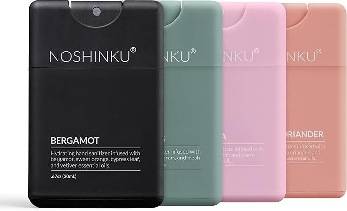 Noshinku - Refillable Hand Sanitizer Discovery 4-Pack, Travel Size Spray with Hydrating Botanical... | Amazon (US)