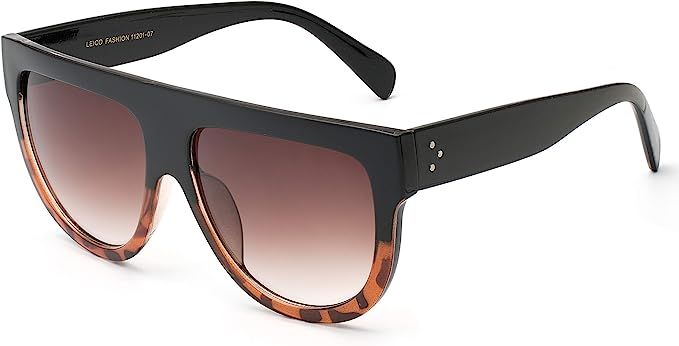 Women's Fashion Flat Top Super Future Sunglasses Retro Vintage Shades | Amazon (US)
