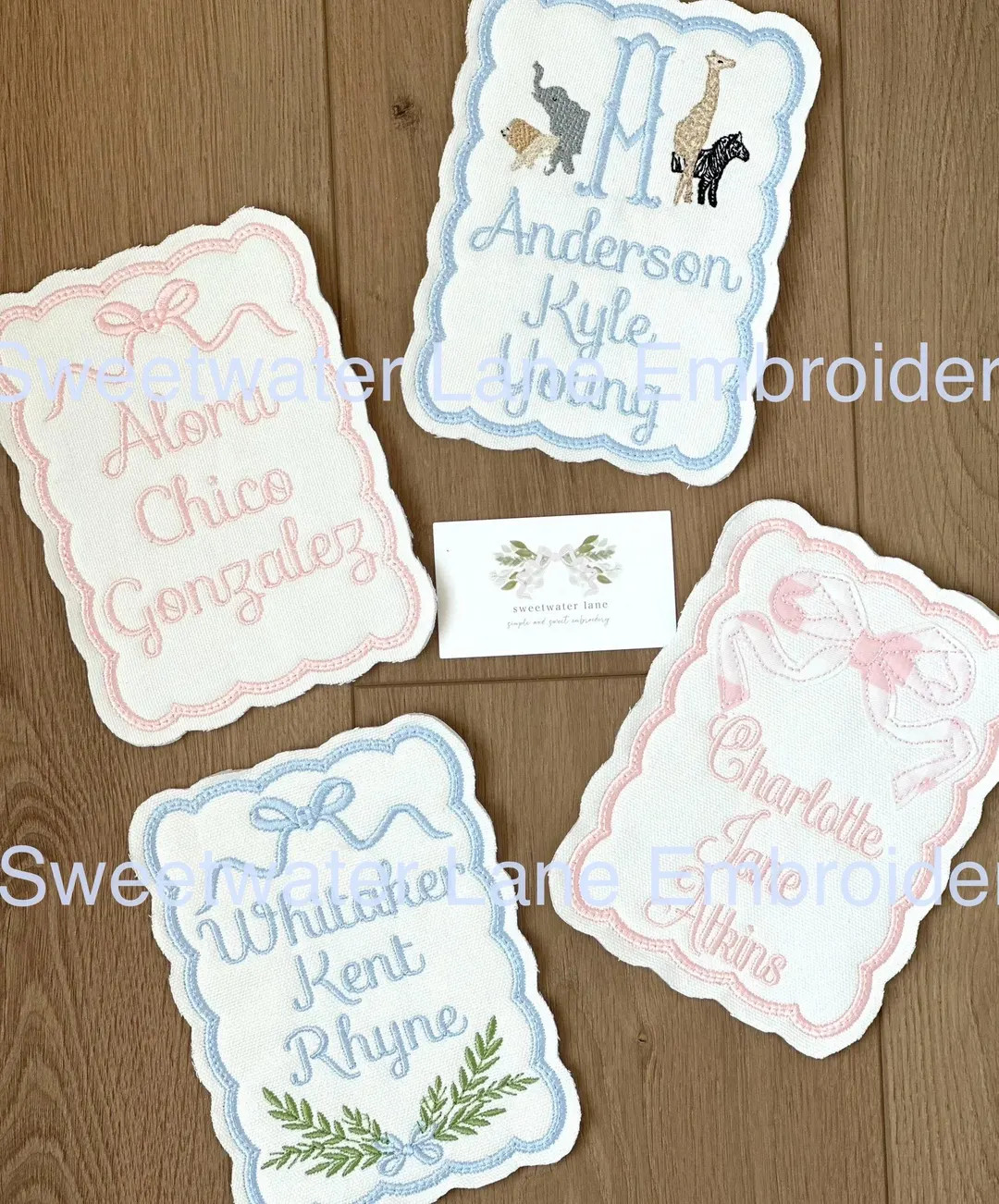 Embroidered Custom Baby Hospital Bassinet Name Card Announcement Tag Banner Sign - Etsy | Etsy (US)