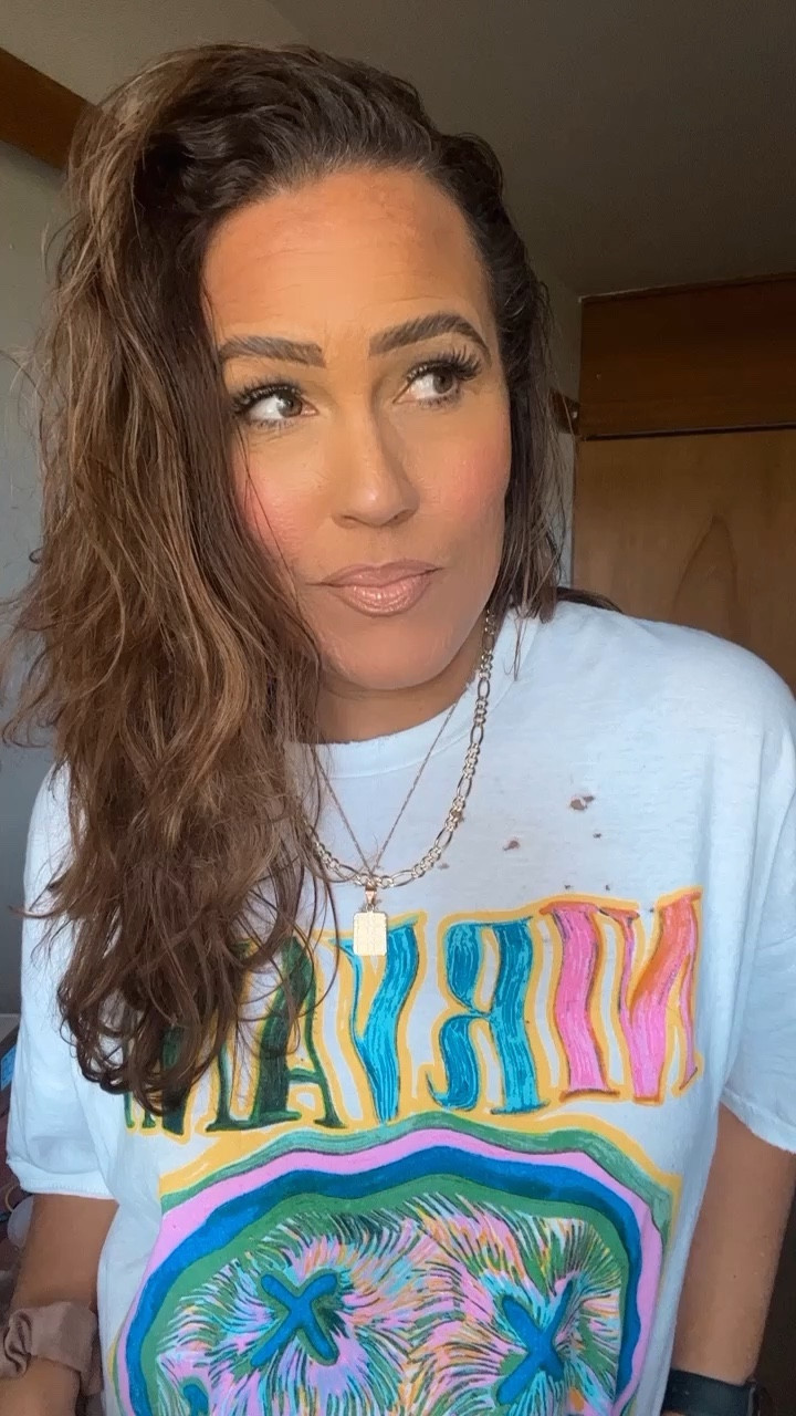 Graphic tee, Nirvana tshirt, oversized graphic tee, bestseller graphic tshirt, Love my new graphic T-shirts! 😍 Seen using in my recent “mom life” Reel on IG @laidbackluxelife Come in multiple colors, I got the white and purple ones, These run oversized, I’m in the size S/M, would make a great gift, #LaidbackLuxeLife

Graphic tshirt: S/M

Follow me for more fashion finds, beauty faves, lifestyle, home decor, sales and more! So glad you’re here!! XO, Karma

#LTKGiftGuide #LTKover40 #LTKfindsunder50