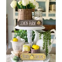 Lemon Signs/Spring Decor Sign Tiered Tray Tray Fresh Lemons Farm Summer | Etsy (US)