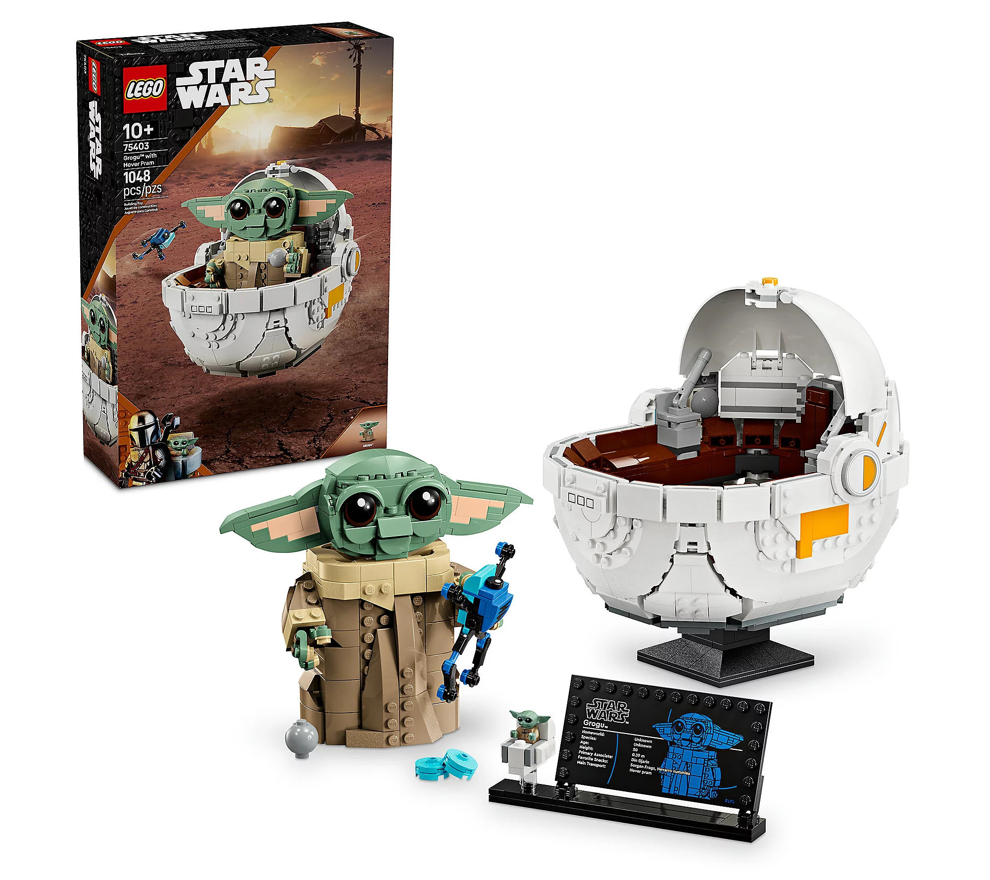 LEGO Star Wars: The Mandalorian Grogu with Hove r Pram 75403 | QVC