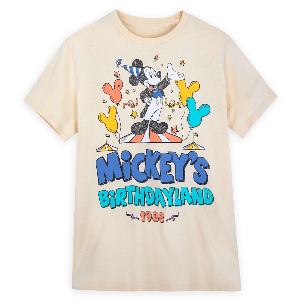 Mickey's Birthdayland T-Shirt for Adults – Walt Disney World 50th Anniversary | Disney Store