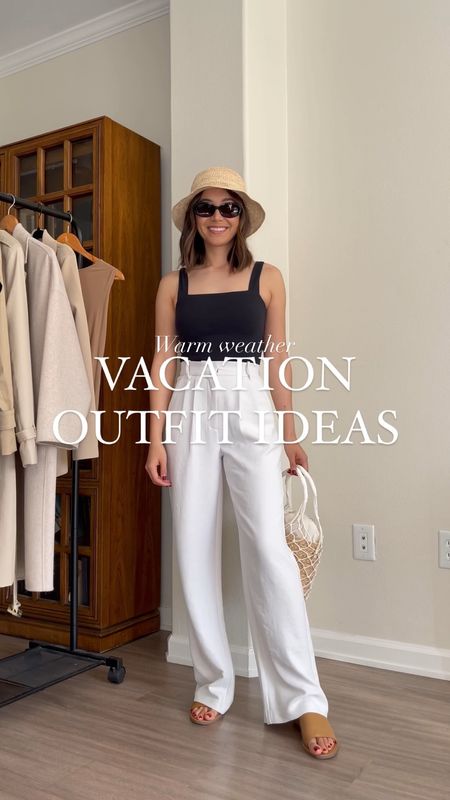 Warm weather/beach vacation outfits from Abercrombie 

Tanks small
Button ups xs 
White trousers - 25 runs a bit tight in waist 
Jeans - 25 runs big in the waist, maybe size down
Jean shorts tts 

#LTKstyletip #LTKtravel #LTKunder100