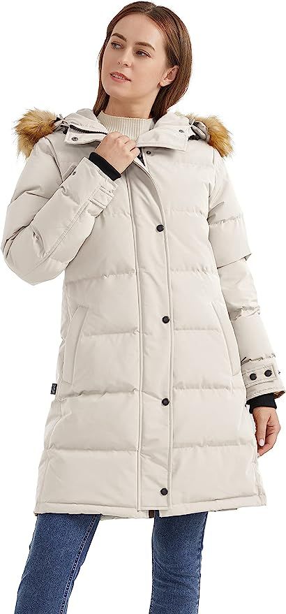 Orolay Women's Thickened Down Coat with Adjustable Hood Warm Winter Jacket | Amazon (US)