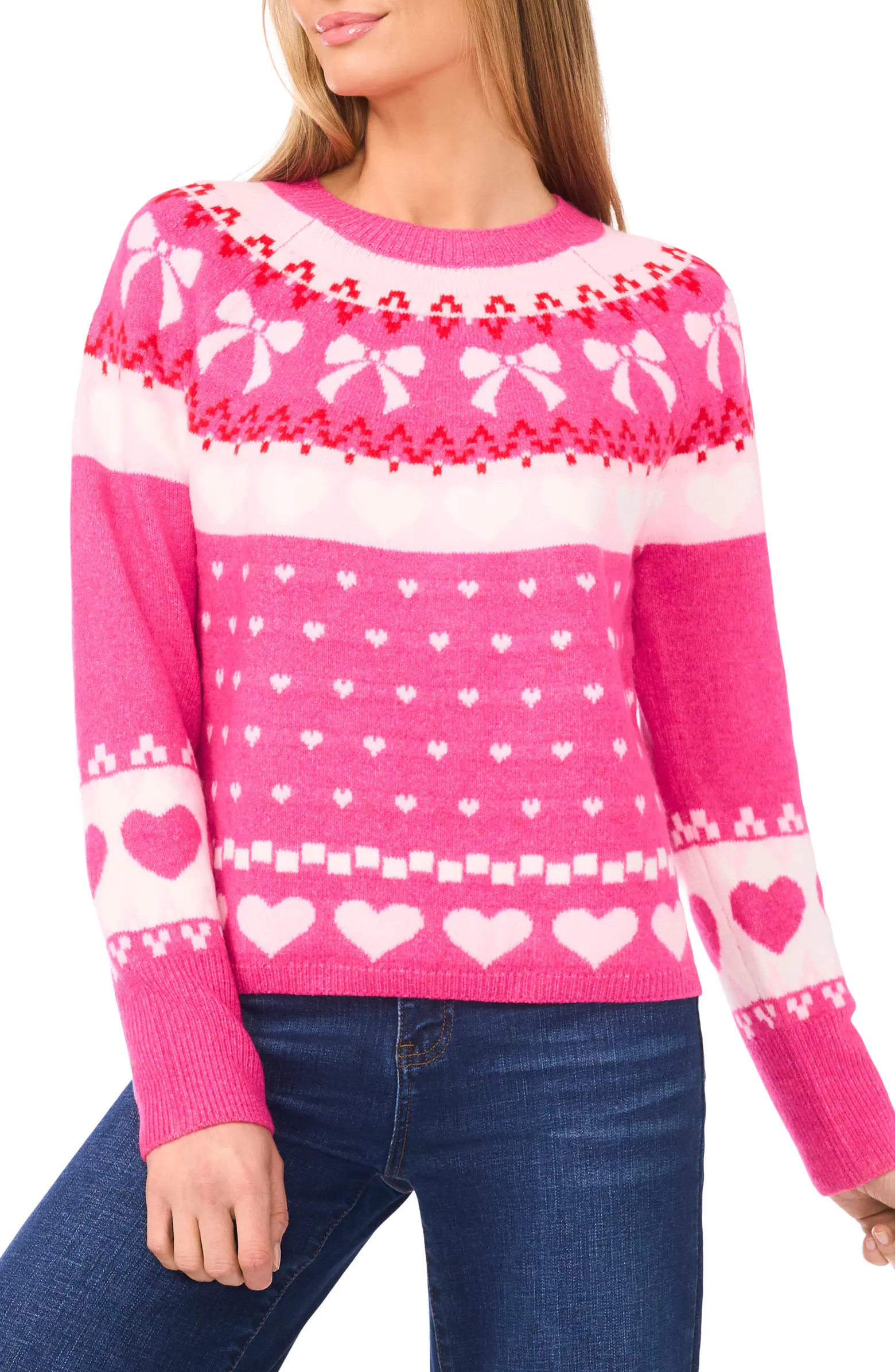 Heart Bow Fair Isle Sweater | Nordstrom