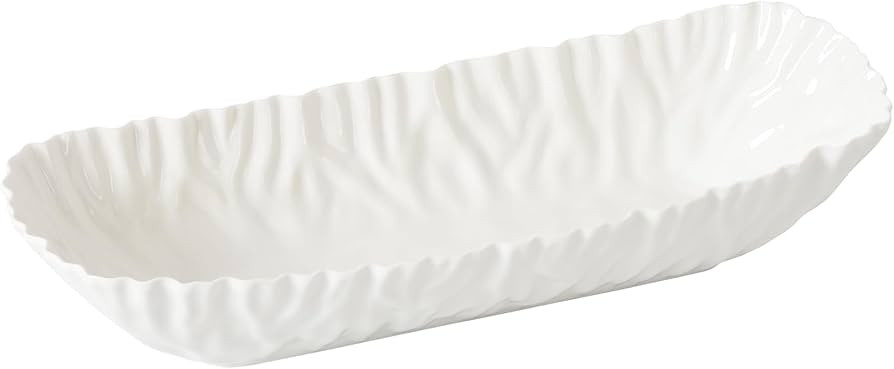 Pampa Bay Mascali Bianca Deep Rectangular Server, 14" x 4.75" x 3" tall | Amazon (US)
