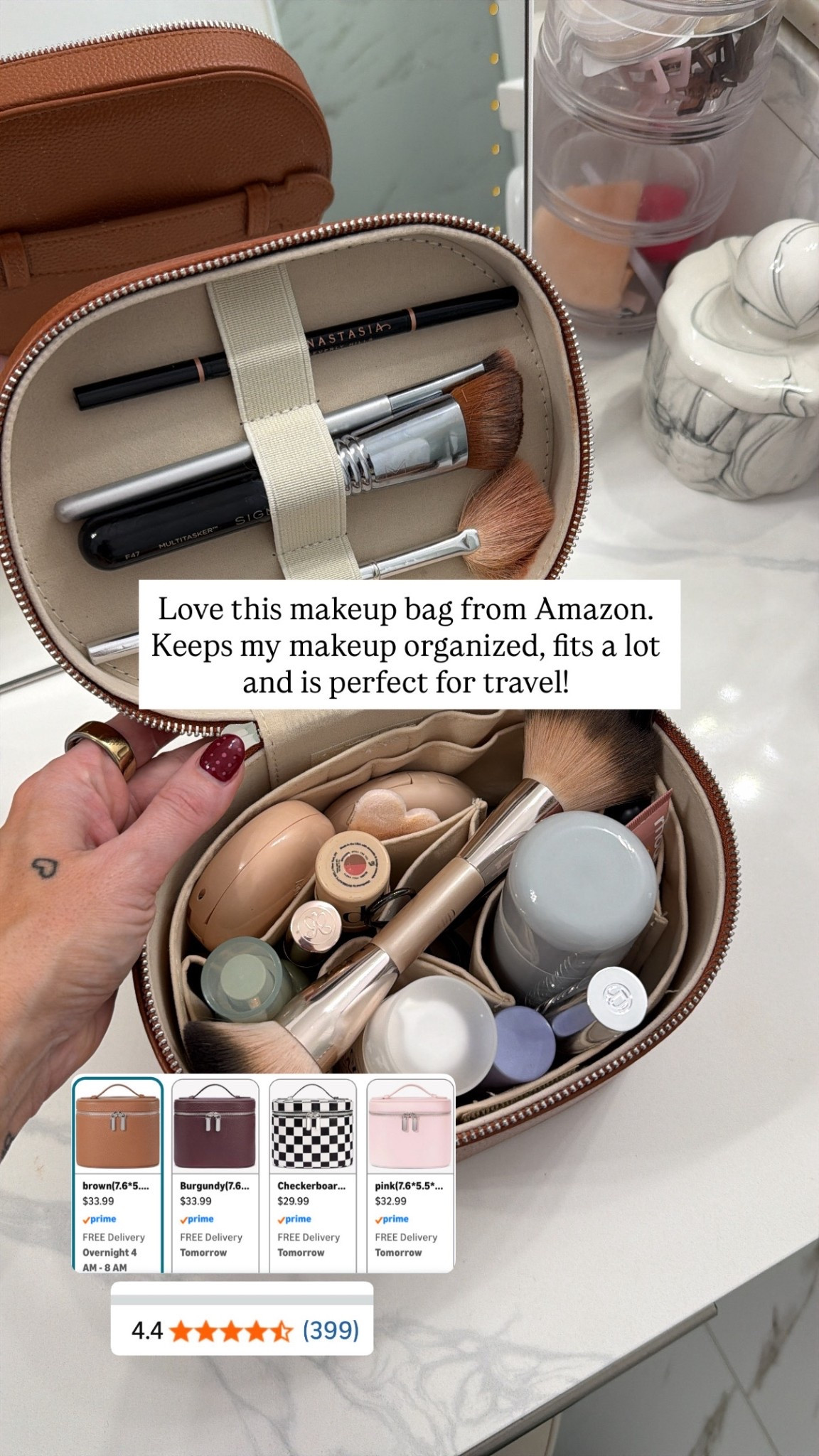 Love this makeup bag! Comes in a ton of colors too!

#LTKgrwm #LTKBeauty