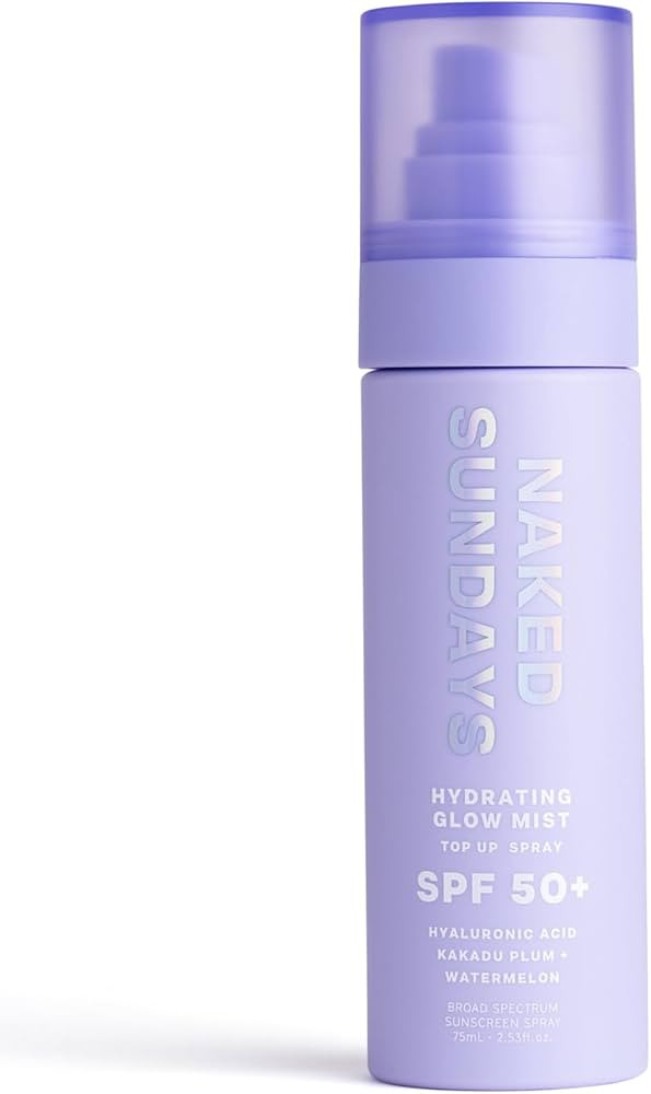 Naked Sundays SPF 50+ Hydrating Glow Mist Face Sunscreen SPF Setting Spray 75ml | Amazon (US)