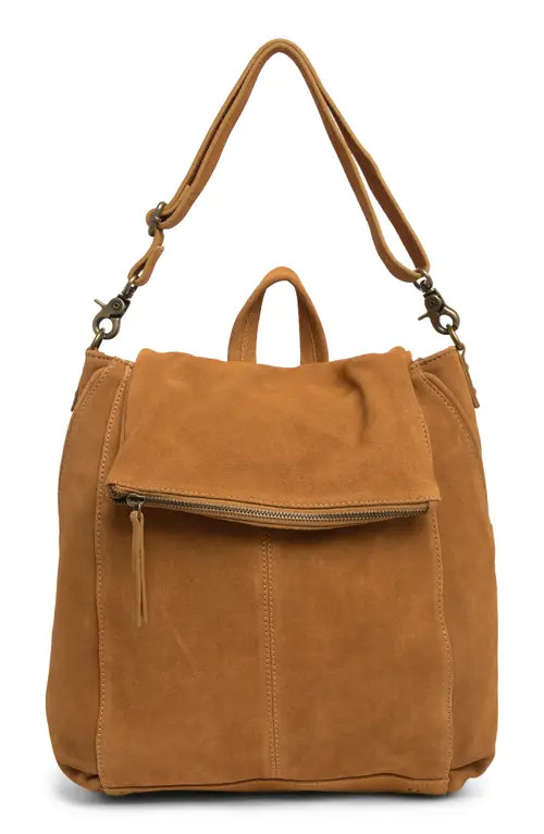 Free People Camilla Suede Backpack in Bronze at Nordstrom | Nordstrom