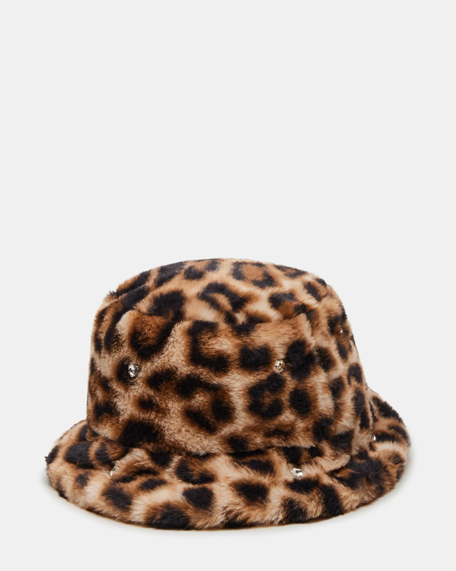 Faux Fur Bucket Hat Leopard Rhinestones | Steve Madden (US)