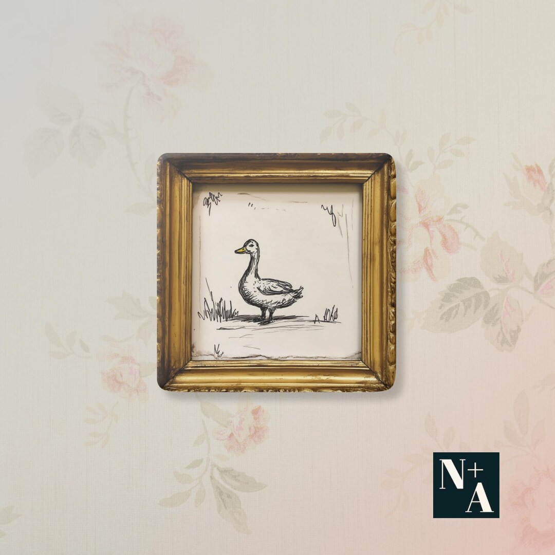 Vintage Duck Porcelain Frame Magnet: Antique Fridge Decor | Etsy (US)