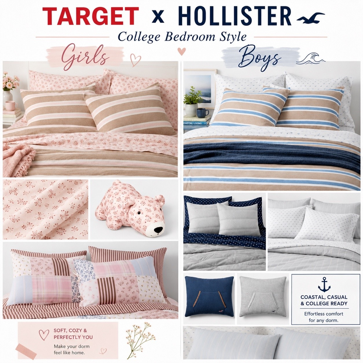 I actually went to Target today to see these in person... approved! The striped ones feel like a soft sweatshirt so if you're deciding between two, I'd go with those!  Perfect for college.