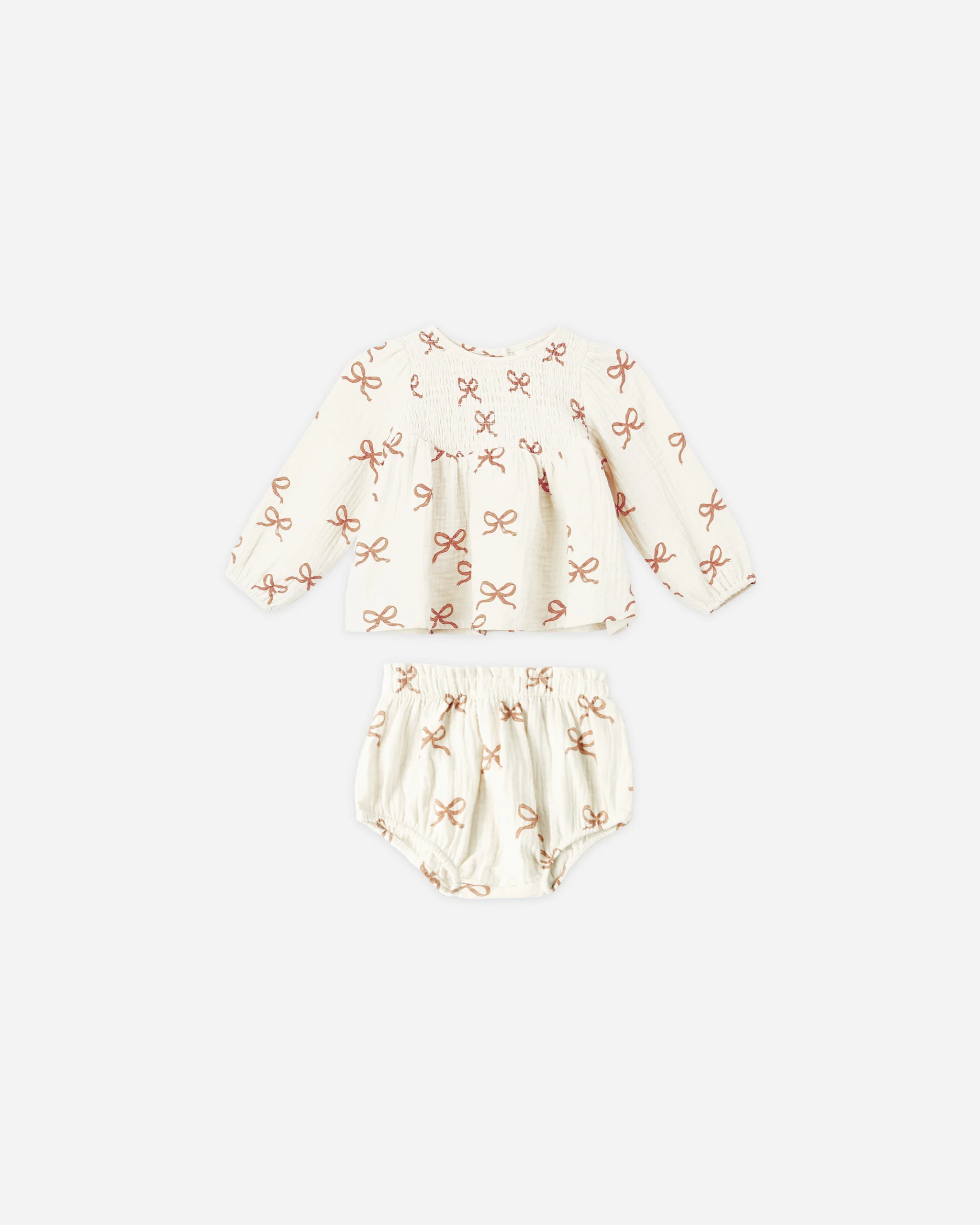 Sophia Top + Bloomer Set Ruby Bows | Rylee + Cru