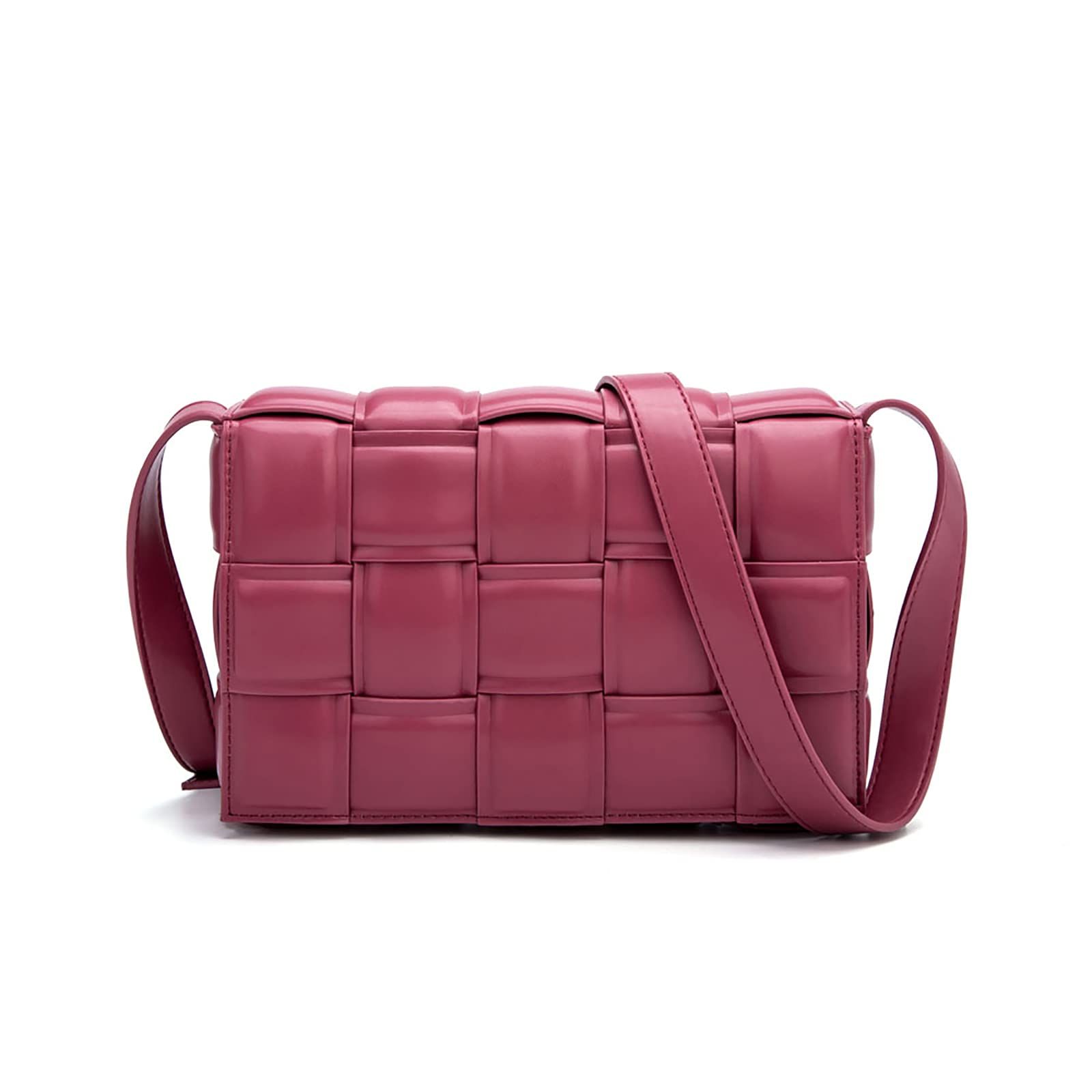 Woven Crossbody Handbag Purse for Women, Small Shoulder Messenger Bag Clutch Wallet Square Bag | Amazon (US)