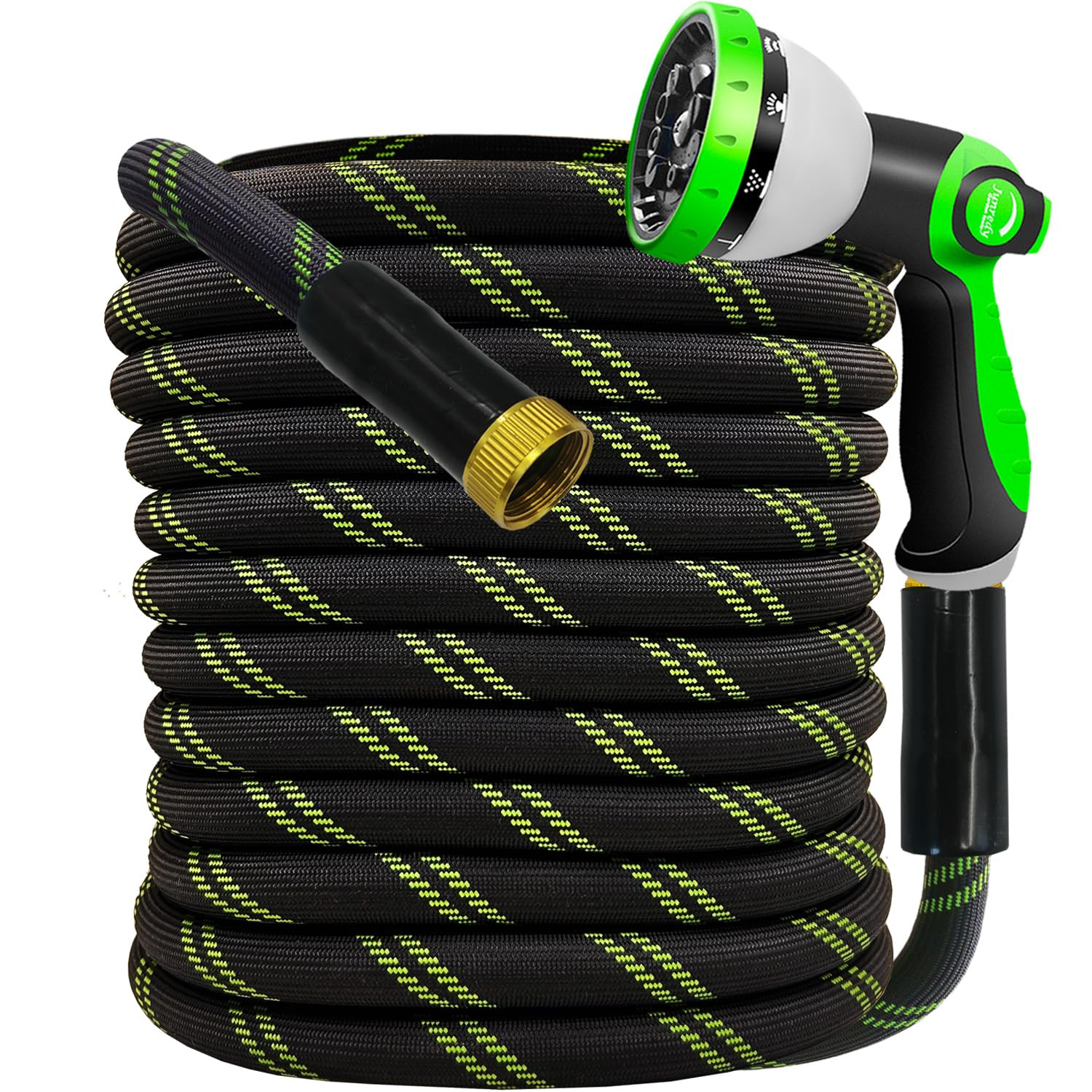 Garden Hose 25 FT, NON-EXPANDABLE Heavy-Duty Flexible & Lightweight Water Hose with 10-Function N... | Amazon (US)