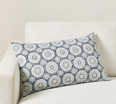 Kravet Medallion Lumbar Pillow | Pottery Barn (US)