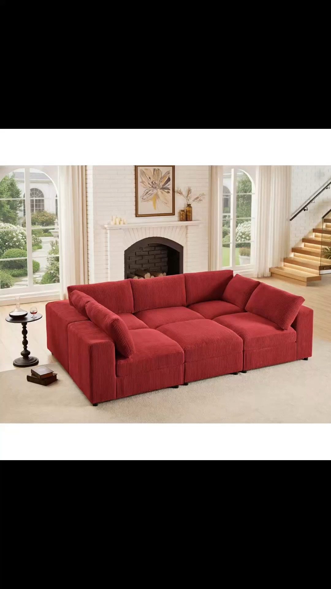 Arregui 108.5" Wide Symmetrical Modular Corner Sectional with Ottoman

#LTKMidsize #LTKSaleAlert #LTKPlusSize