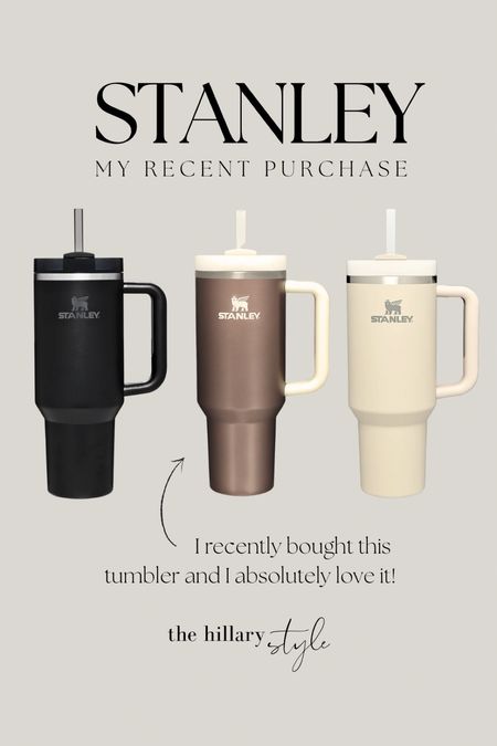 I recently purchased a new Stanley and I am loving it!  So easy to drink from and stay hydrated during the day, great for road trips, and travel!

Stanley, Stanley Tumbler, Stanley Mug, Tumbler, In My Home, Recent Purchase, Stanley Aesthetic, Amazon, Amazon Home, Amazon Lifestyle, Stanley Water Bottle, Fitness, Athleisure, Travel, Neutral, Rose Gold

#LTKGiftGuide #LTKFind #LTKhome