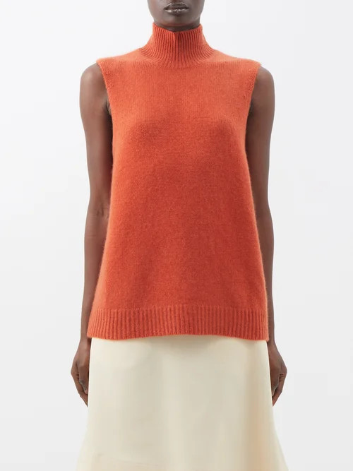 Arch4 - Presley Sleeveless Cashmere Sweater - Womens - Dark Orange | Matches (US)