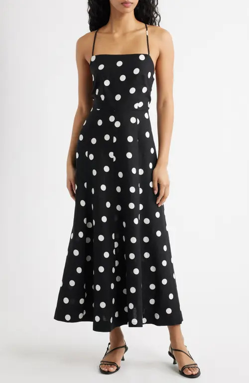 MANGO Doty Polka Dot Dress in Black at Nordstrom, Size 2 | Nordstrom
