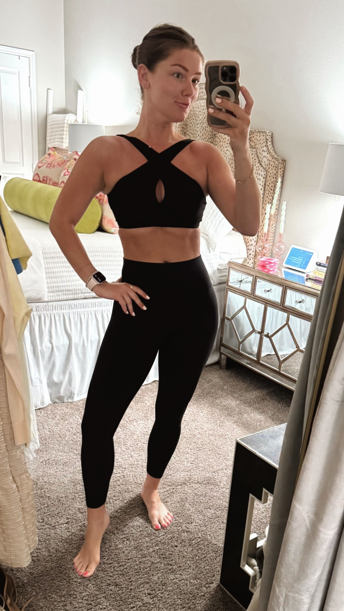 new Lulu set- obsessed with this sports bra & the no line align!! (aka no front seam!!)