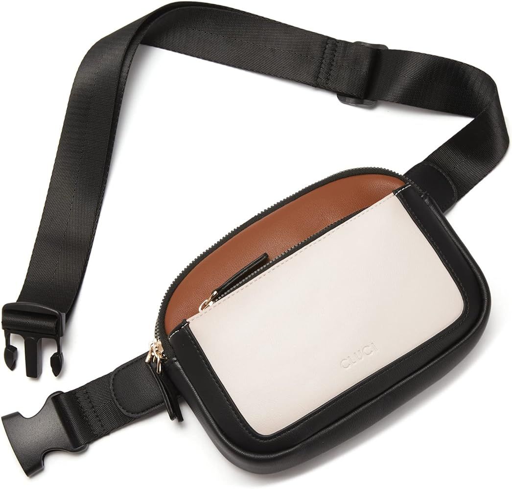 CLUCI Belt Bag for Women, Mini Everywhere Crossbody Waist Bag Adjustable Strap, Vegan Leather Women' | Amazon (US)