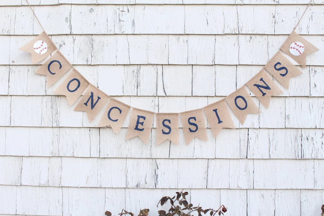 Concessions Banner, Concessions Birthday Sign, Baseball Happy Birthday Banner, Baseball Birthday ... | Etsy (US)