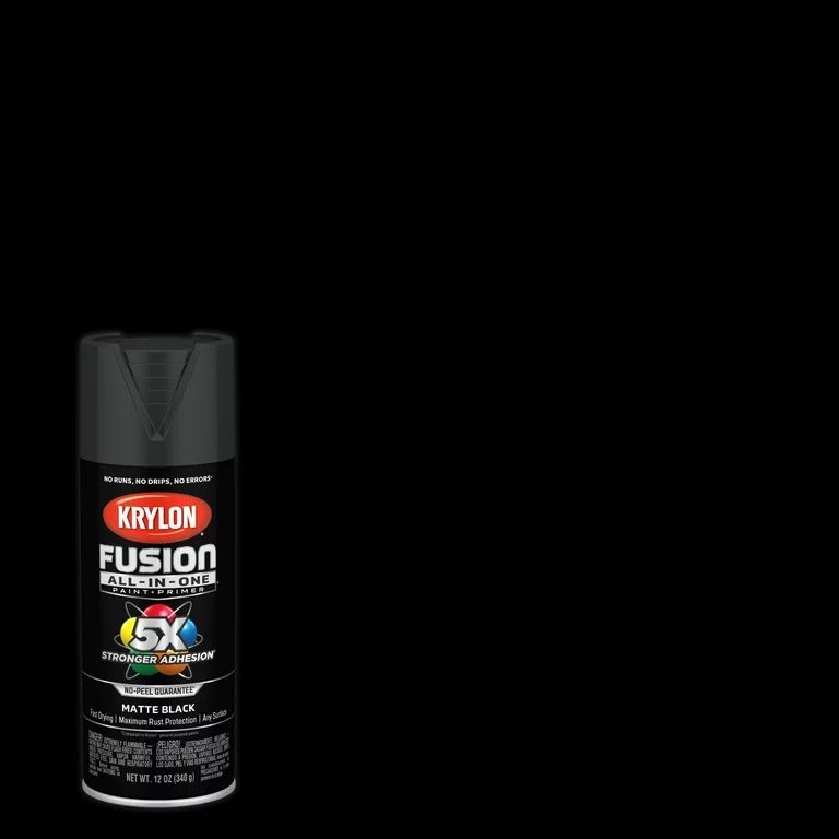 Krylon Fusion All-In-One Spray Paint, Matte, Black, 12 oz. | Walmart (US)