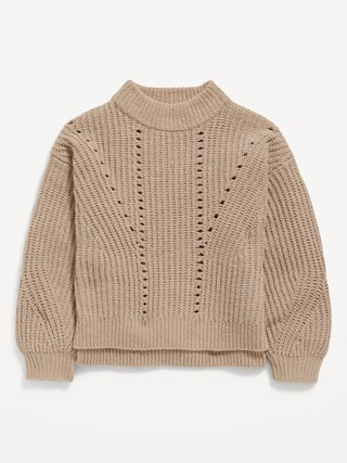 Cozy Mock-Neck Chenille Sweater for Girls | Old Navy (US)