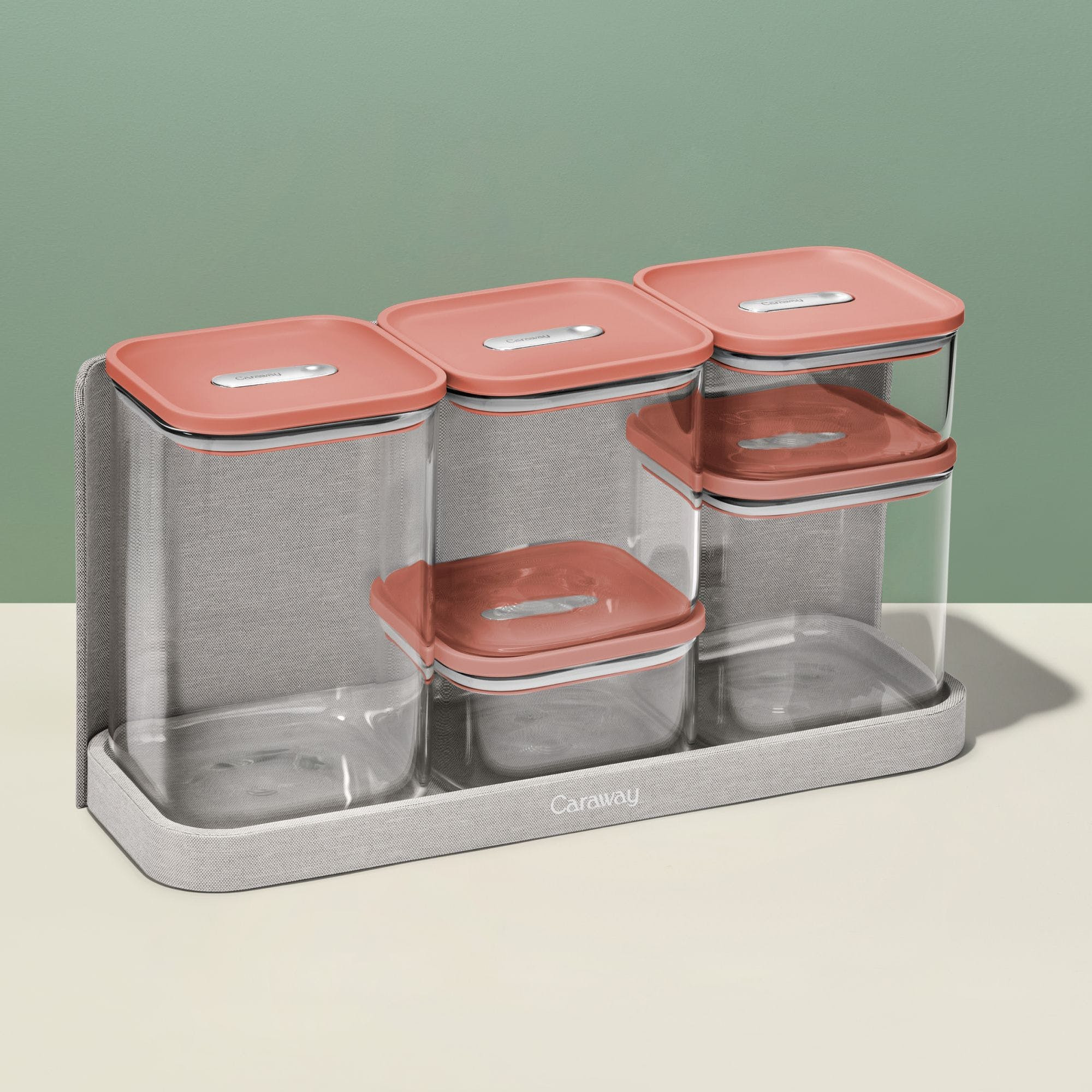 Caraway 5pc Airtight Storage Container Set in Perracotta I True Airtight Seal | Caraway