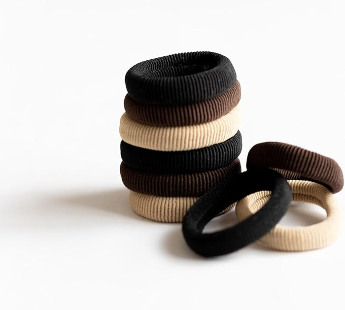 Soft Elastic Hair Ties | No Damage Hair Ties for Thick Hair | Seamless, Non-Slip, Comfortable & D... | Amazon (US)