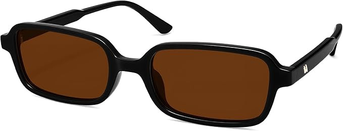 Polarized Trendy Retro Rectangle Sunglasses Womens Mens 90s Classic Vintage Sun Glasses AR82383 | Amazon (US)