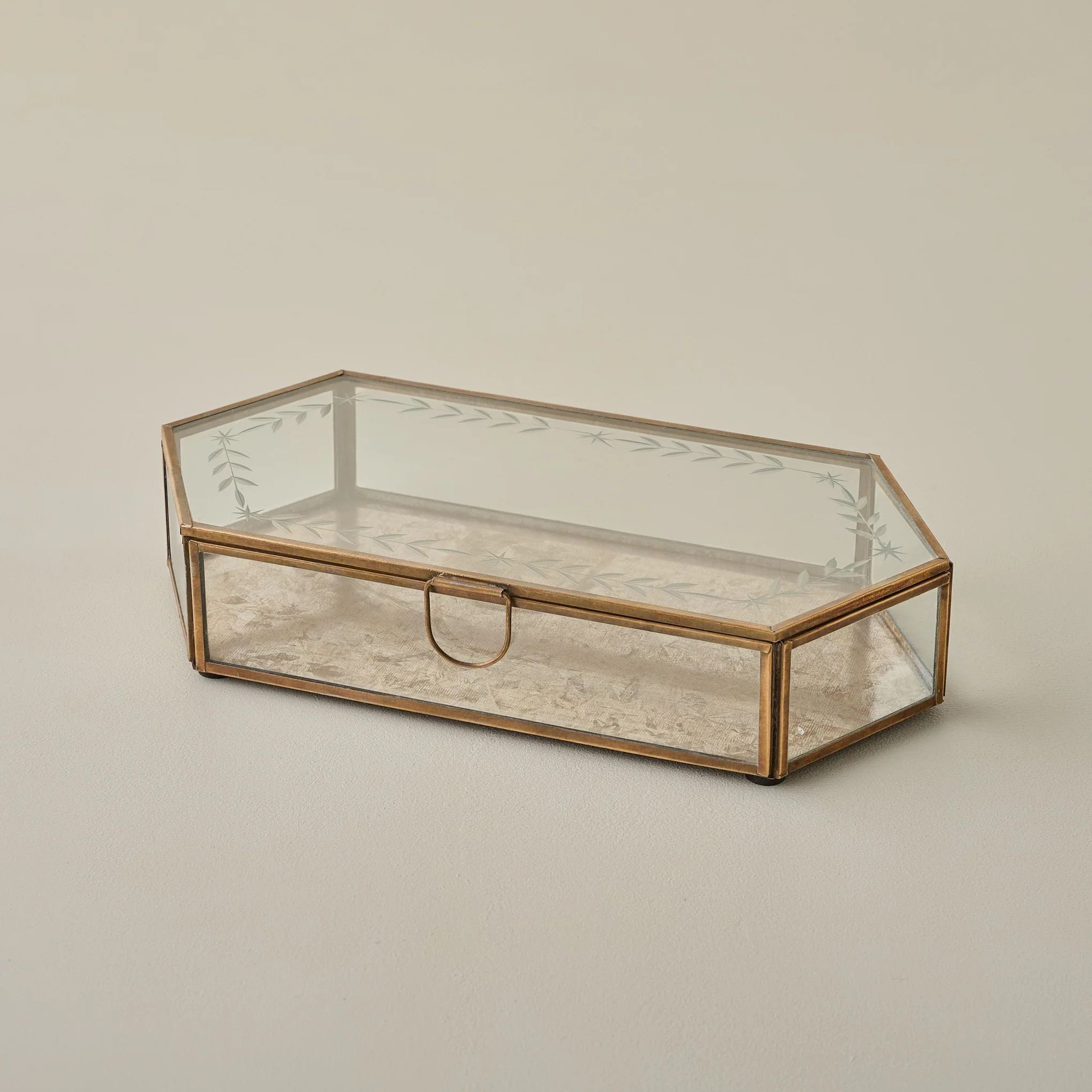 Delores Etched Glass Box | Magnolia
